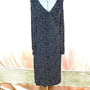 LAURA ASHLEY Dotted Wrap Dress‎ Size Small